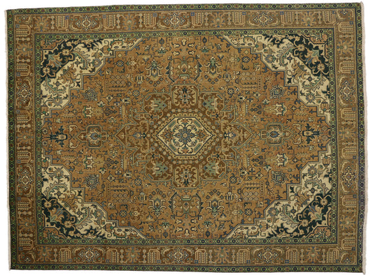9 x 13 Vintage Persian Tabriz Rug 76342