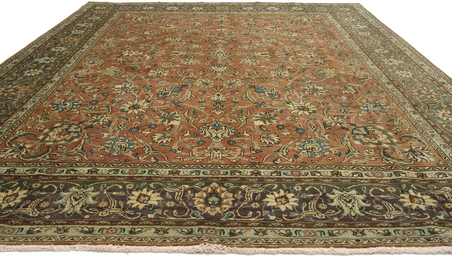 8 x 11 Vintage Persian Tabriz Rug 76344