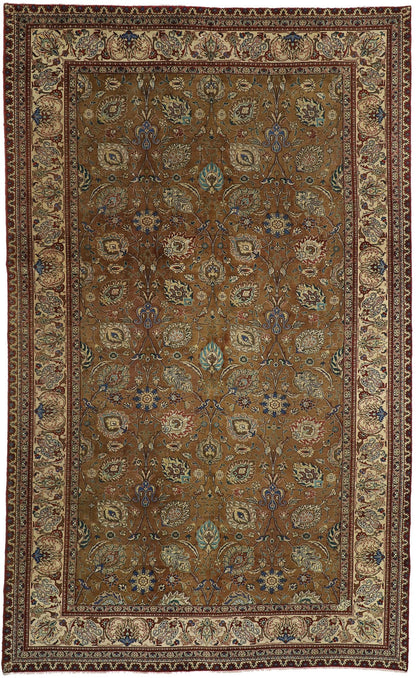 10 x 16 Vintage Persian Tabriz Rug 76347
