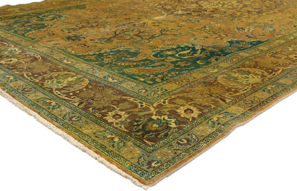 10 x 16 Vintage Persian Tabriz Rug 76348