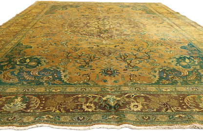 10 x 16 Vintage Persian Tabriz Rug 76348