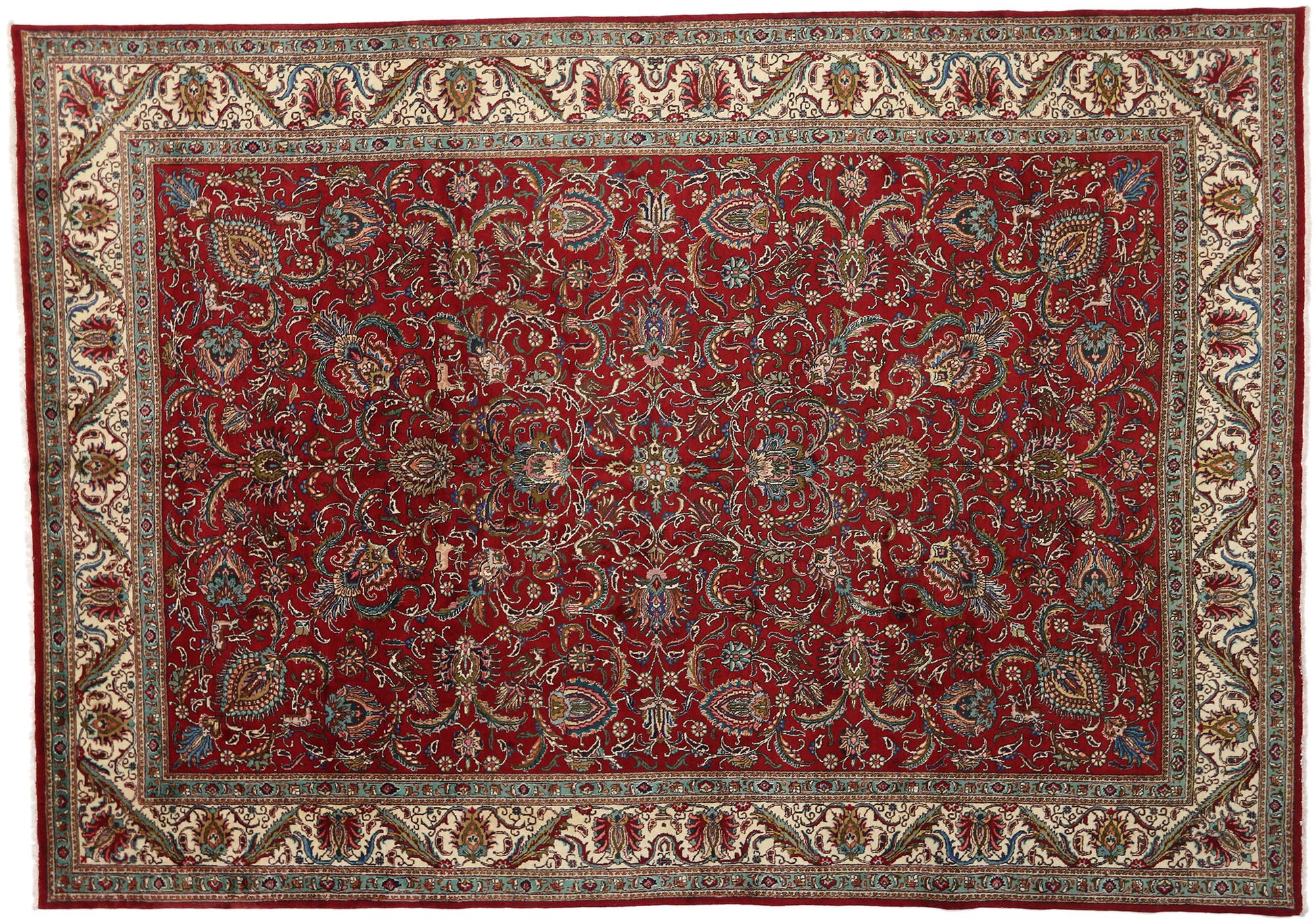 11 x 16 Vintage Persian Tabriz Rug 76352