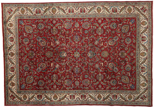 11 x 16 Vintage Persian Tabriz Rug 76352