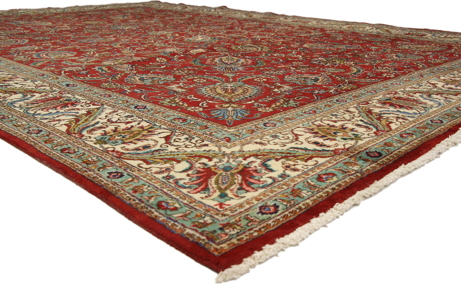 11 x 16 Vintage Persian Tabriz Rug 76352
