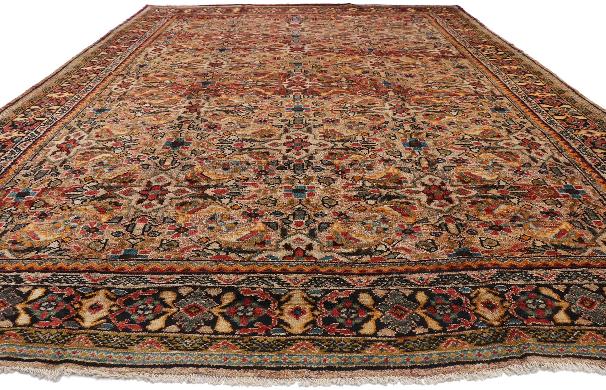 9 x 13 Vintage Persian Mahal Rug 76355