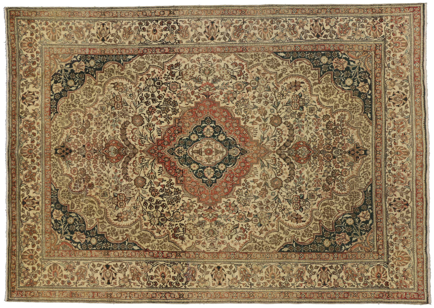 8 x 11 Vintage Tabriz Rug 76356