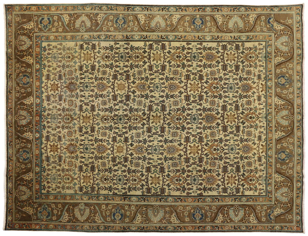 10 x 13 Vintage Persian Tabriz Rug 76360