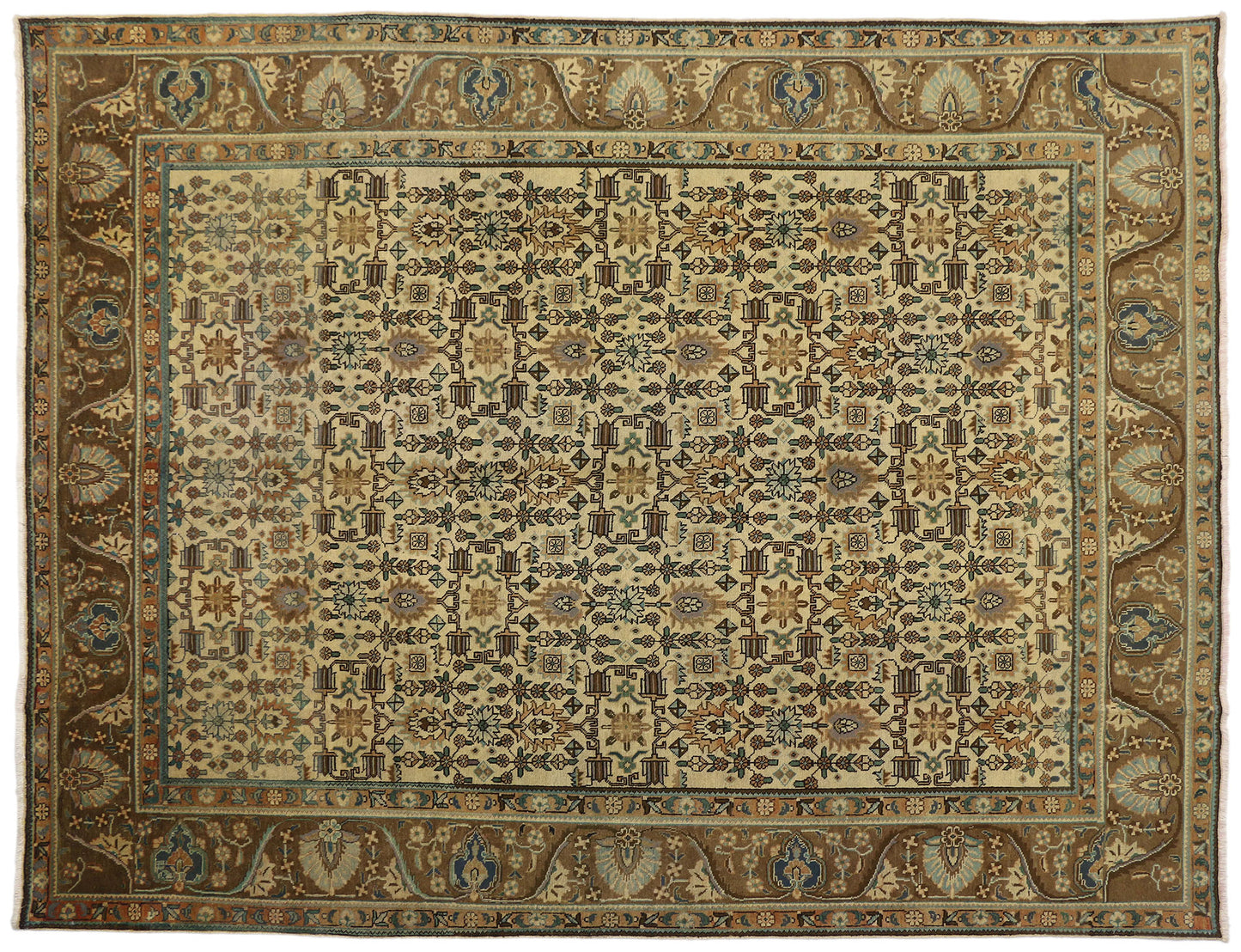 10 x 13 Vintage Persian Tabriz Rug 76360