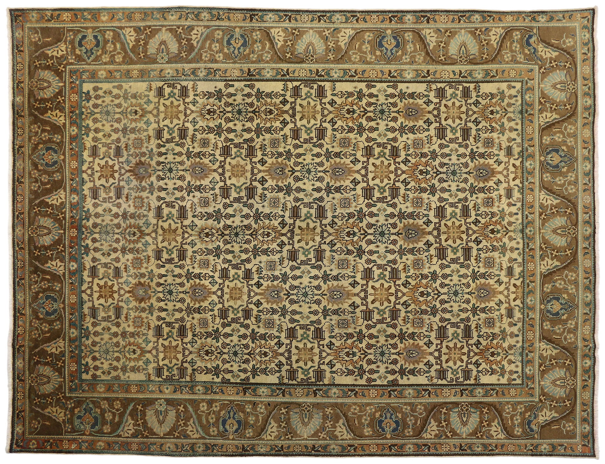 10 x 13 Vintage Persian Tabriz Rug 76360