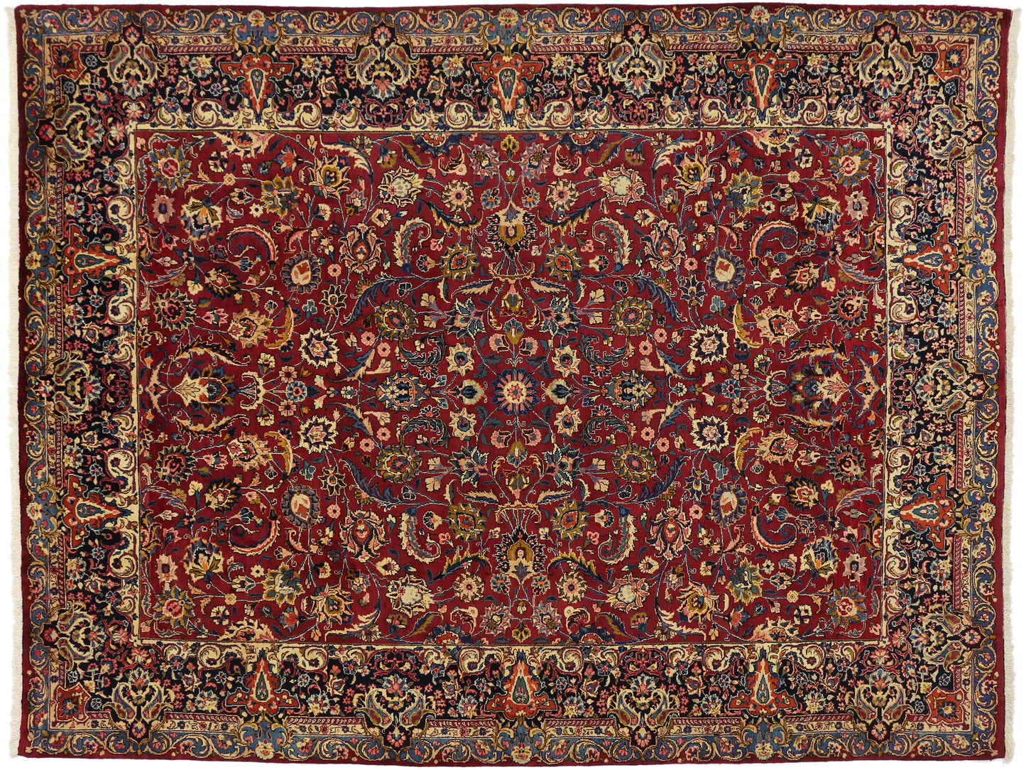 10 x 13 Vintage Persian Mashad Rug 76363