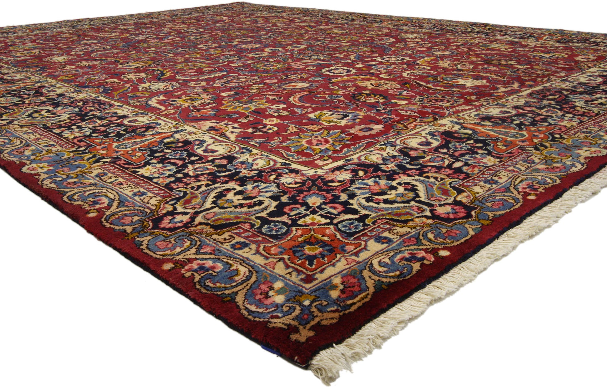 10 x 13 Vintage Persian Mashad Rug 76363