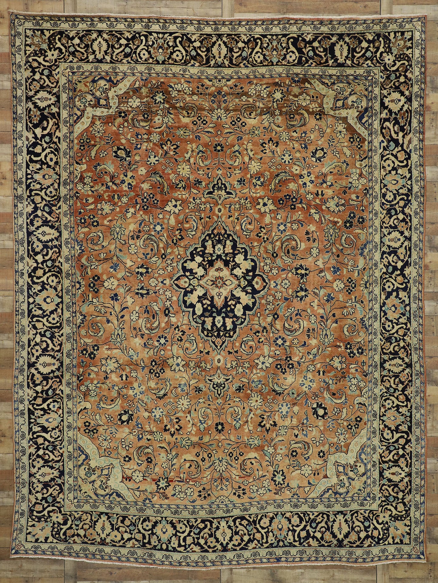 11 x 14 Vintage Persian Mahal Rug 76378