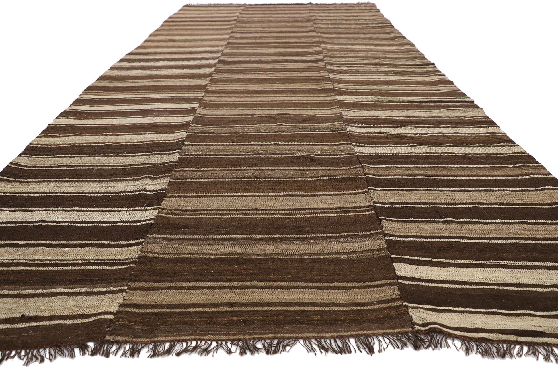 7 x 17 Vintage Persian Mazandaran Kilim Rug 76394