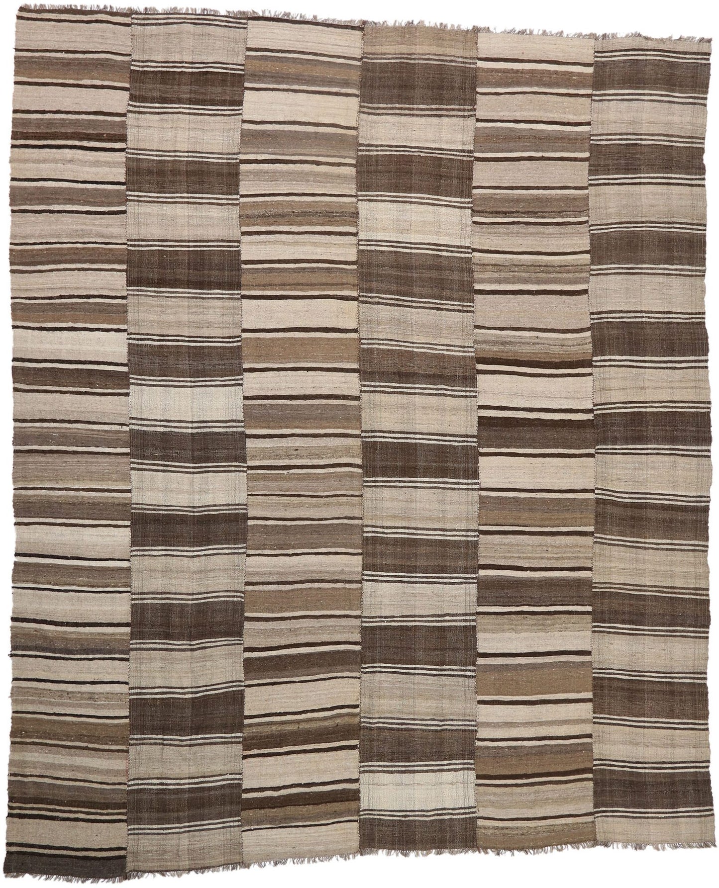 14 x 17 Vintage Persian Mazandaran Kilim Rug 76395