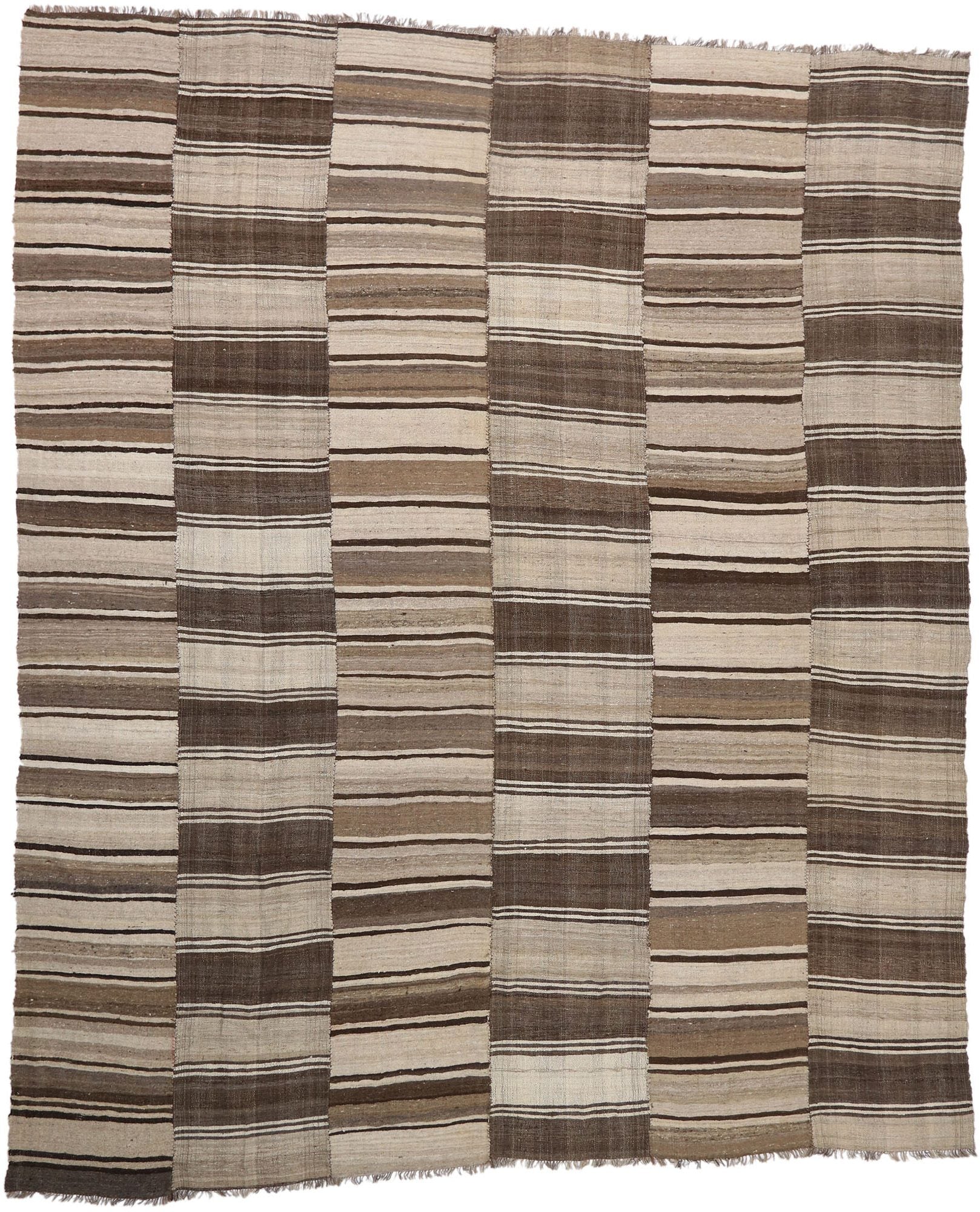 14 x 17 Vintage Persian Mazandaran Kilim Rug 76395