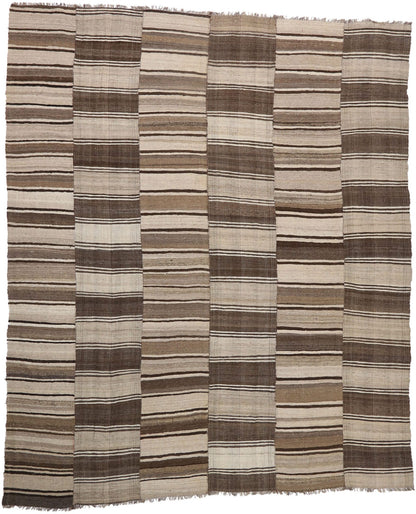 14 x 17 Vintage Persian Mazandaran Kilim Rug 76395