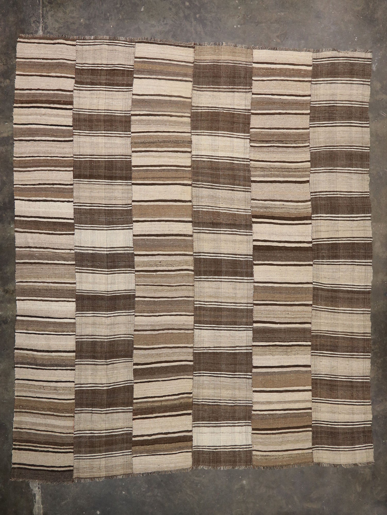 14 x 17 Vintage Persian Mazandaran Kilim Rug 76395
