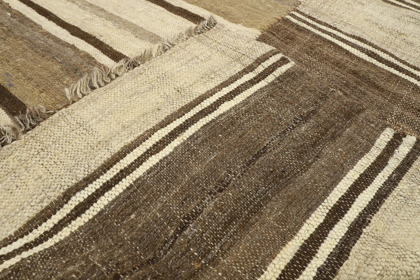 14 x 17 Vintage Persian Mazandaran Kilim Rug 76395
