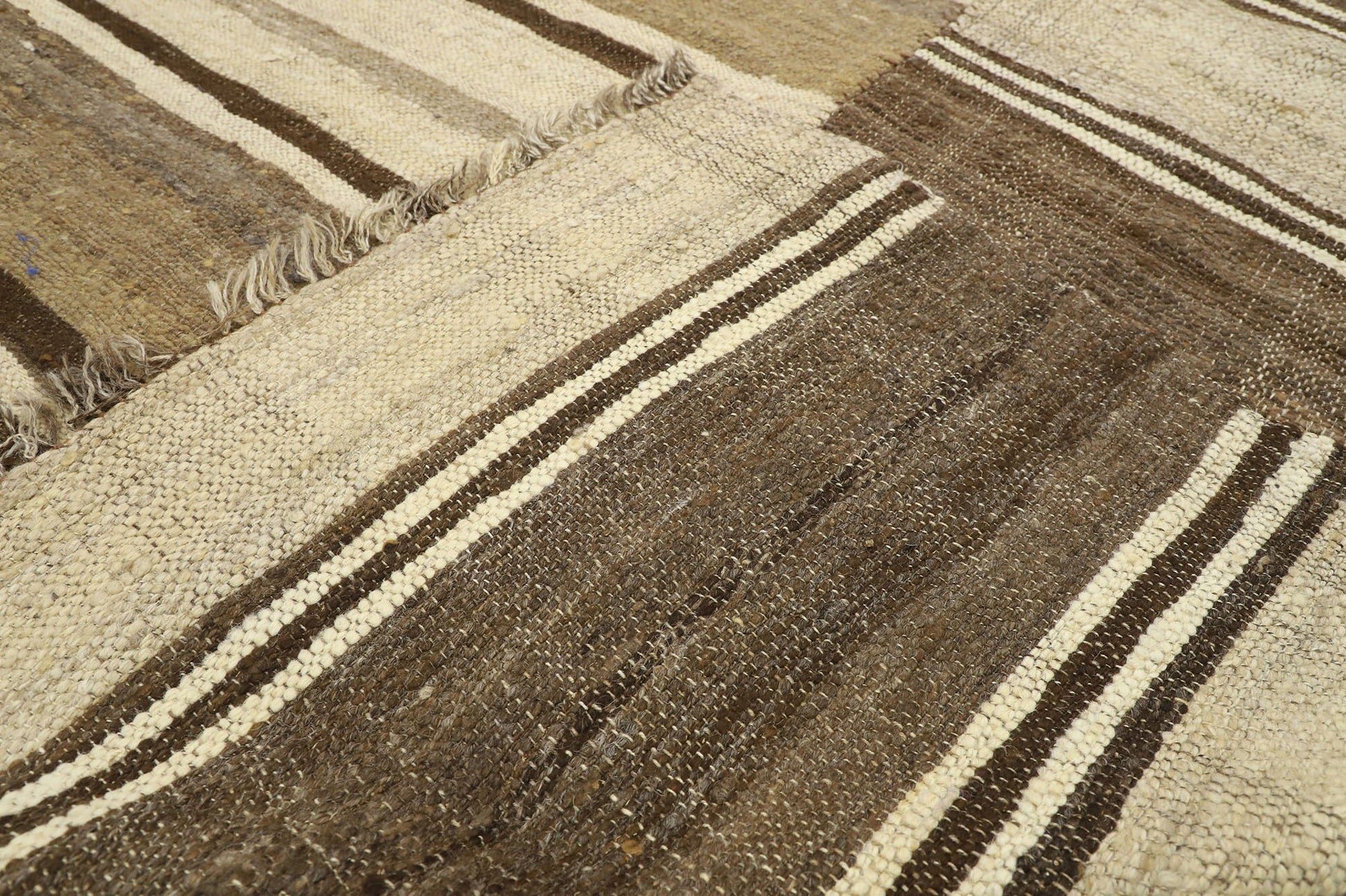 14 x 17 Vintage Persian Mazandaran Kilim Rug 76395