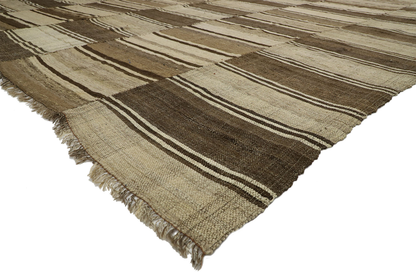 14 x 17 Vintage Persian Mazandaran Kilim Rug 76395