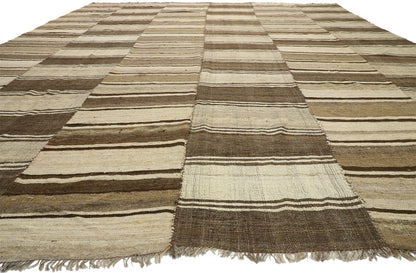 14 x 17 Vintage Persian Mazandaran Kilim Rug 76395