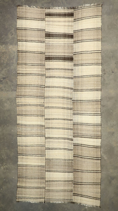7 x 17 Vintage Persian Mazandaran Kilim Rug 76396