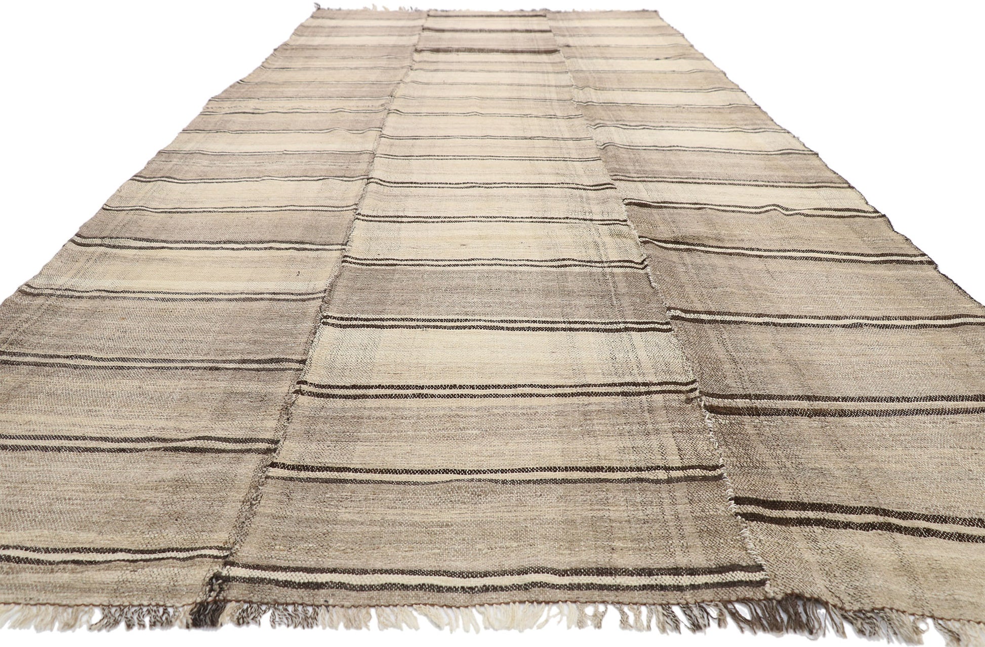 7 x 17 Vintage Persian Mazandaran Kilim Rug 76396