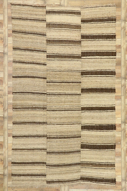 7 x 13 Vintage Persian Mazandaran Kilim Rug 76398