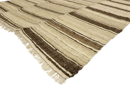 7 x 13 Vintage Persian Mazandaran Kilim Rug 76398