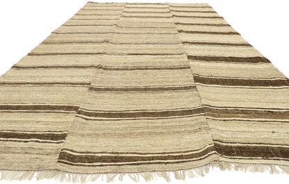 7 x 13 Vintage Persian Mazandaran Kilim Rug 76398