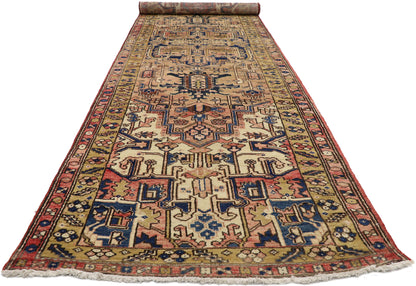 4 x 14 Vintage Persian Heriz Runner 76406