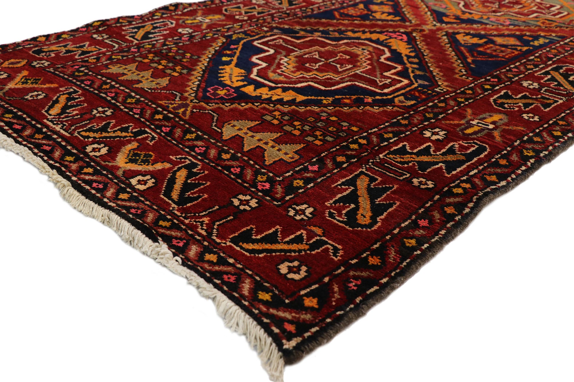 4 x 12 Vintage Persian Heriz Runner 76407