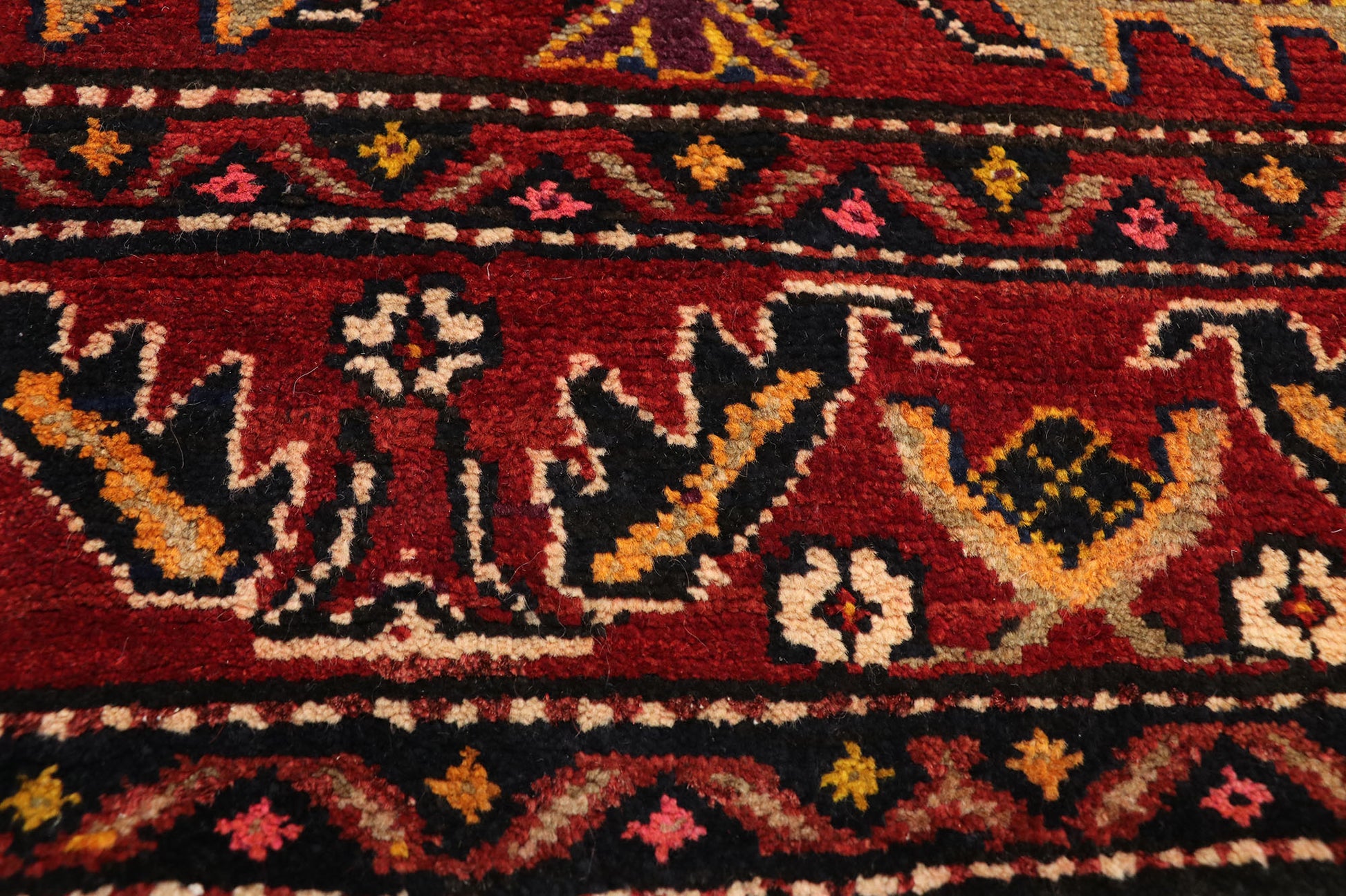 4 x 12 Vintage Persian Heriz Runner 76407