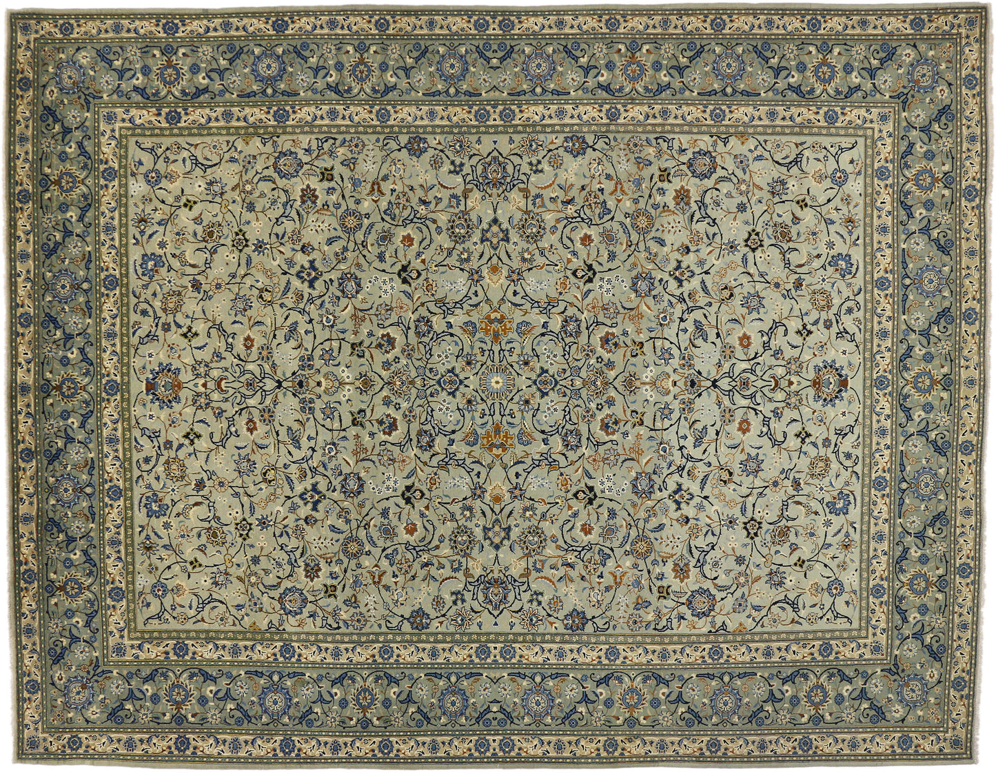 10 x 13 Vintage Kashan Rug 76408
