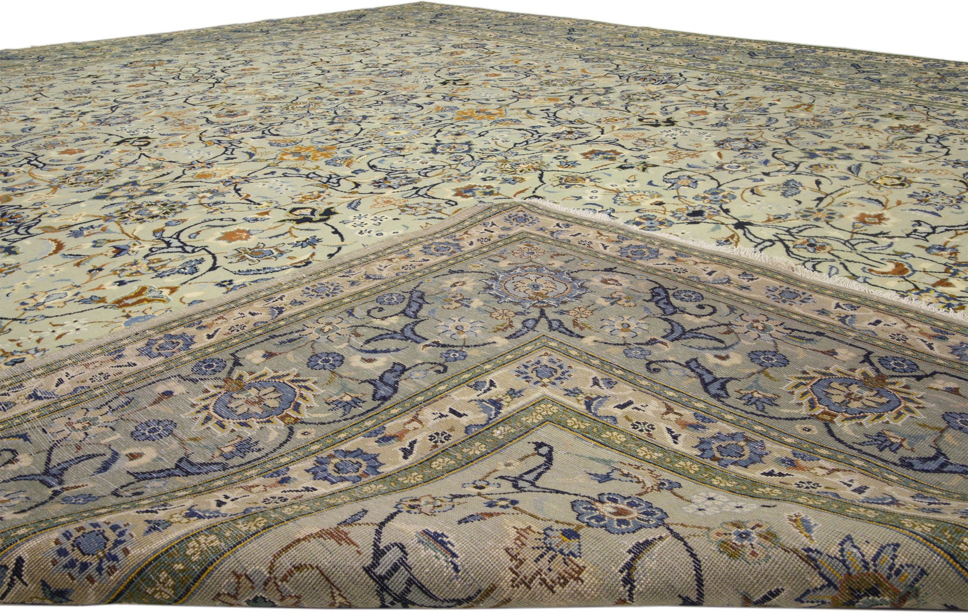 10 x 13 Vintage Kashan Rug 76408