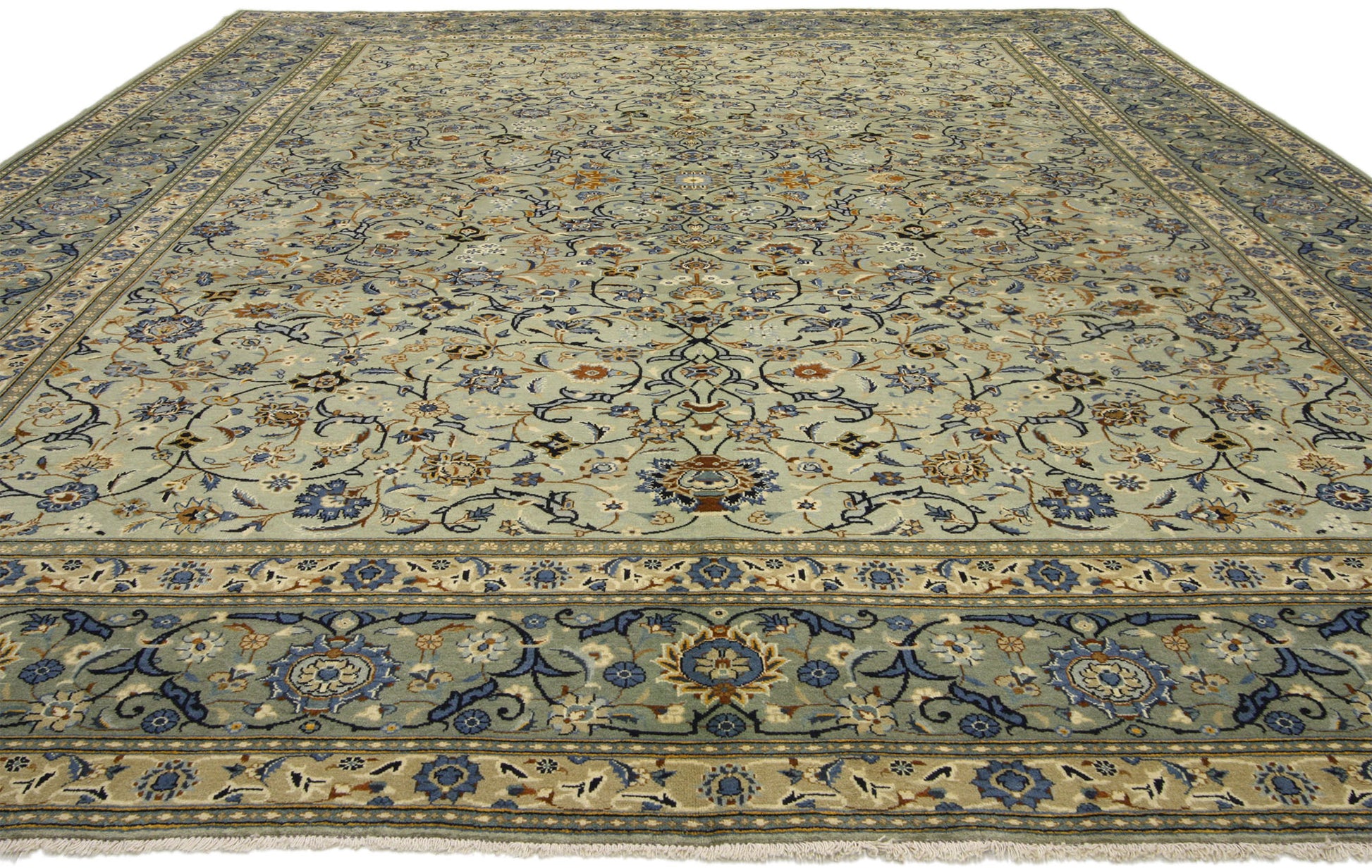 10 x 13 Vintage Kashan Rug 76408