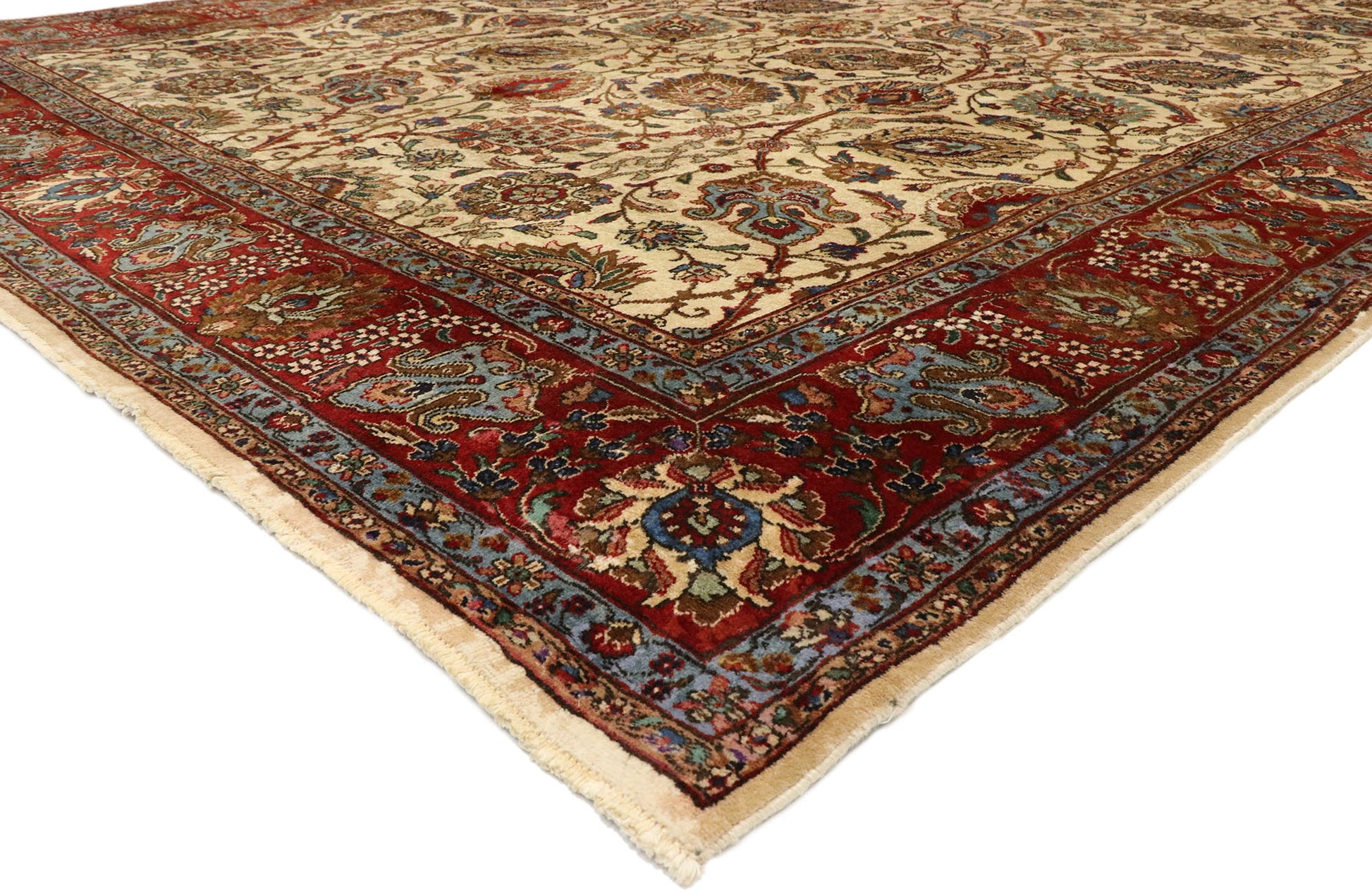 10 x 16 Vintage Persian Tabriz Rug 76409