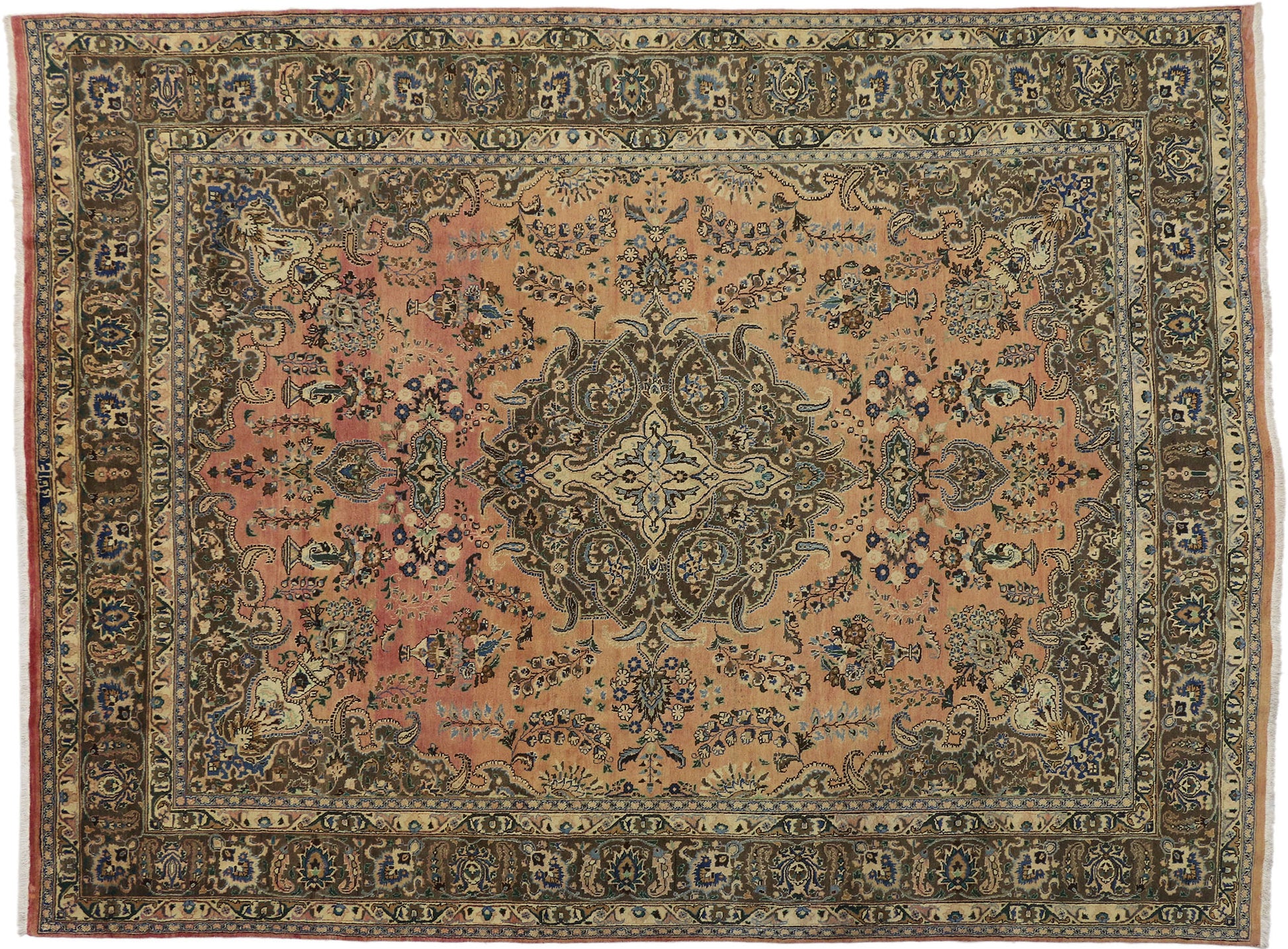 10 x 13 Vintage Persian Khorassan Rug 76411