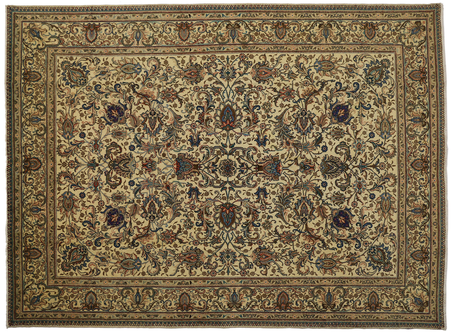 9 x 13 Vintage Persian Tabriz Rug 76412