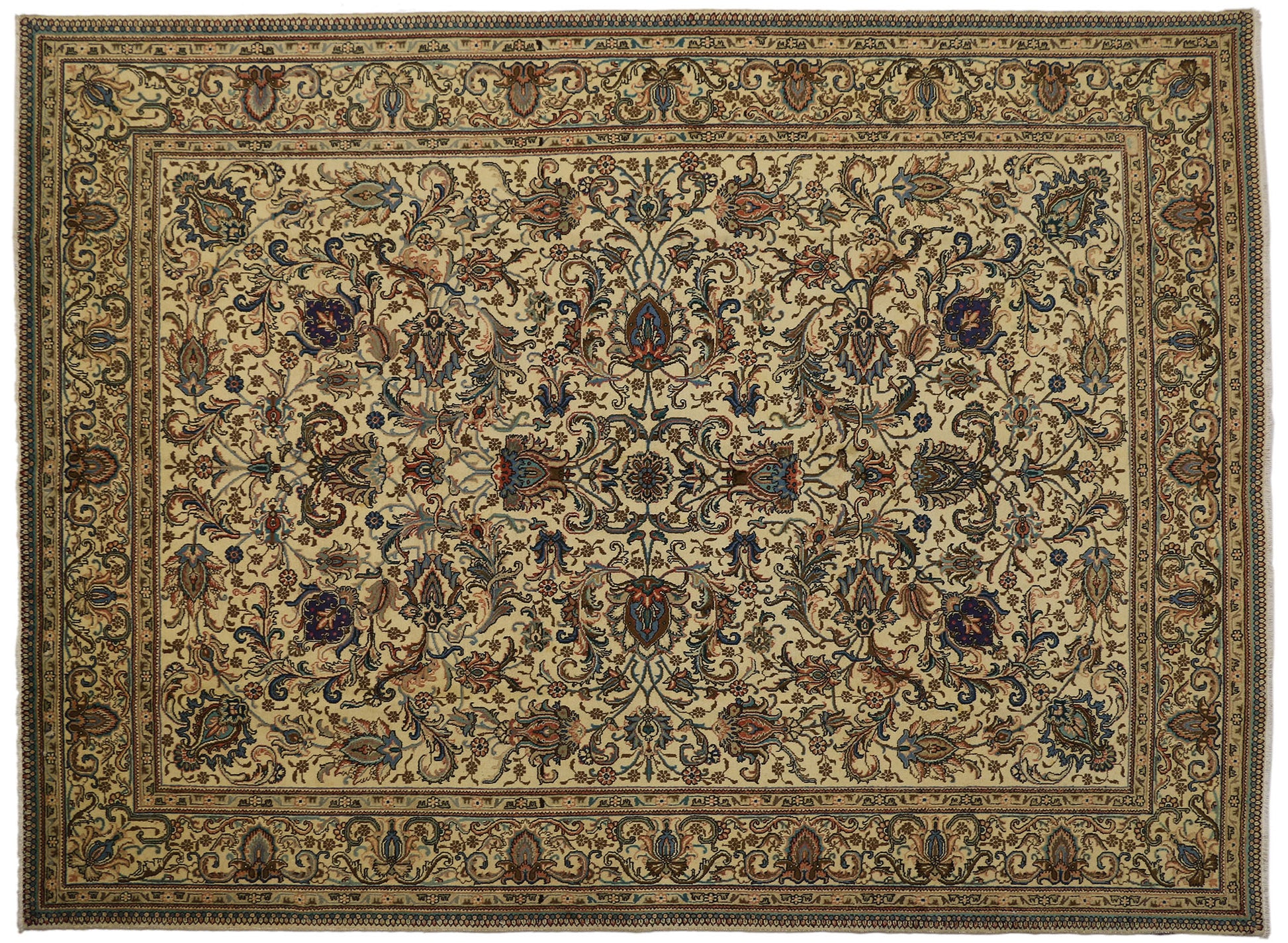 9 x 13 Vintage Persian Tabriz Rug 76412