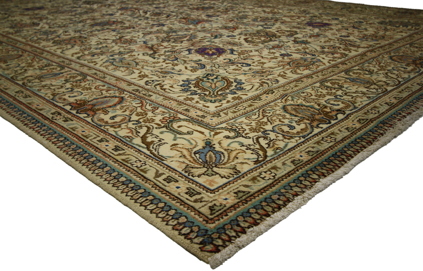 9 x 13 Vintage Persian Tabriz Rug 76412