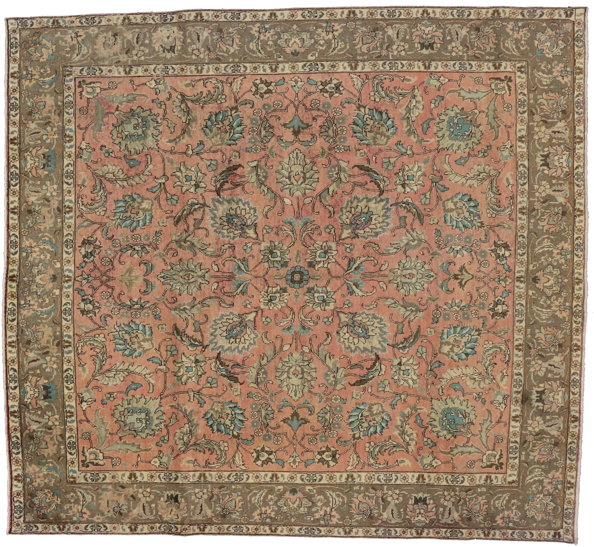 10 x 11 Vintage Persian Tabriz Rug 76416