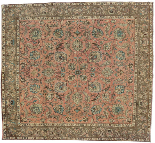 10 x 11 Vintage Persian Tabriz Rug 76416