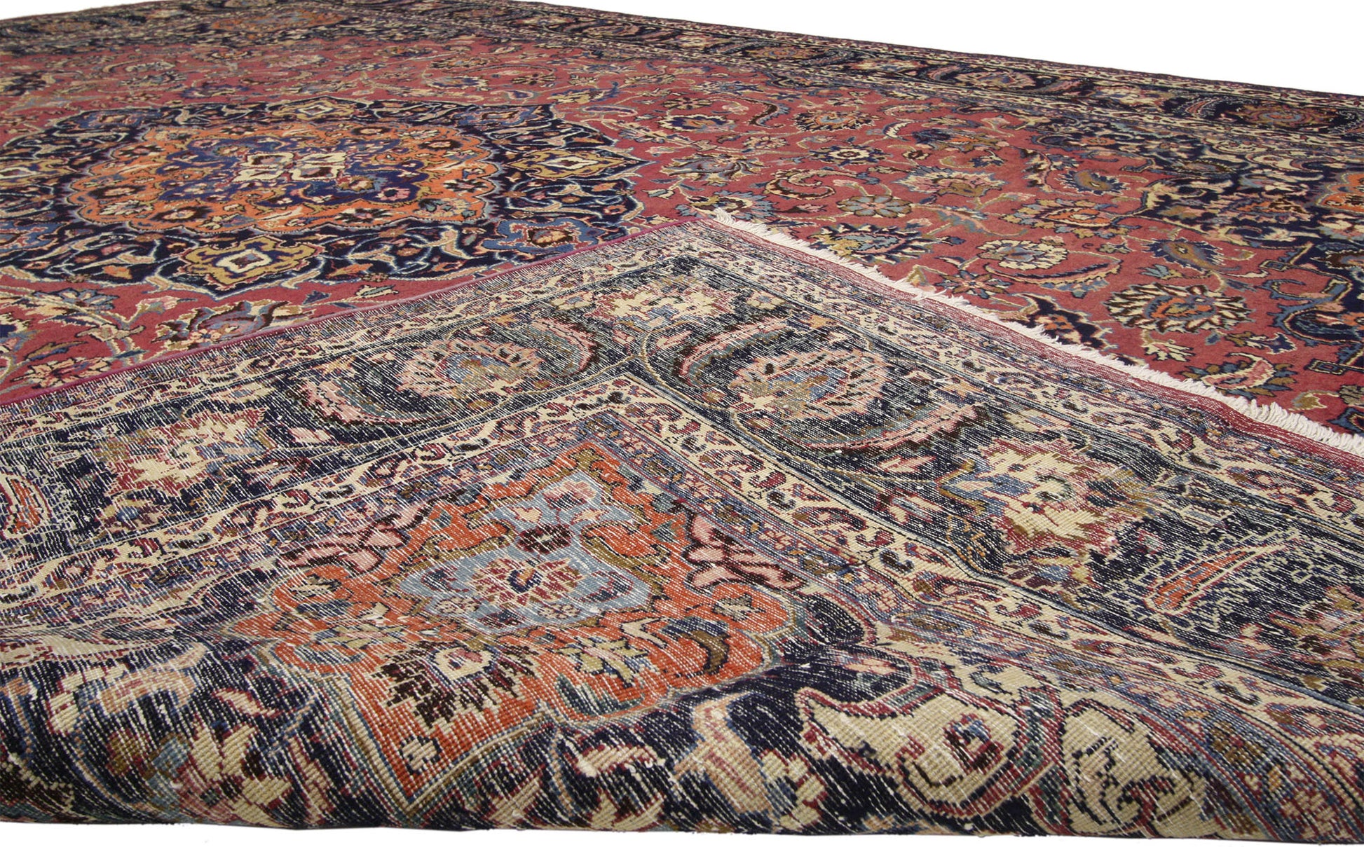 10 x 13 Vintage Persian Mashhad Rug 76419