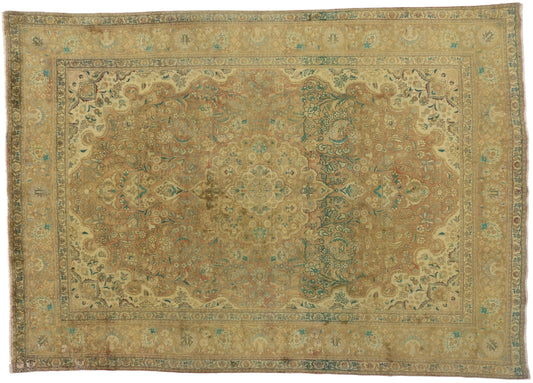 8 x 12 Vintage Persian Tabriz Rug 76433