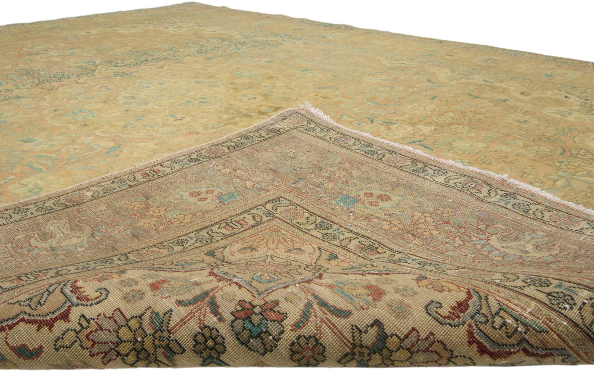 8 x 12 Vintage Persian Tabriz Rug 76433