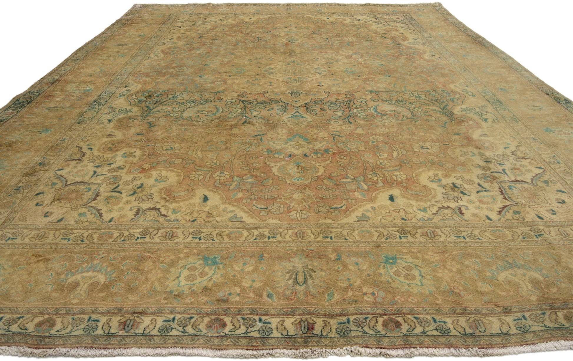 8 x 12 Vintage Persian Tabriz Rug 76433