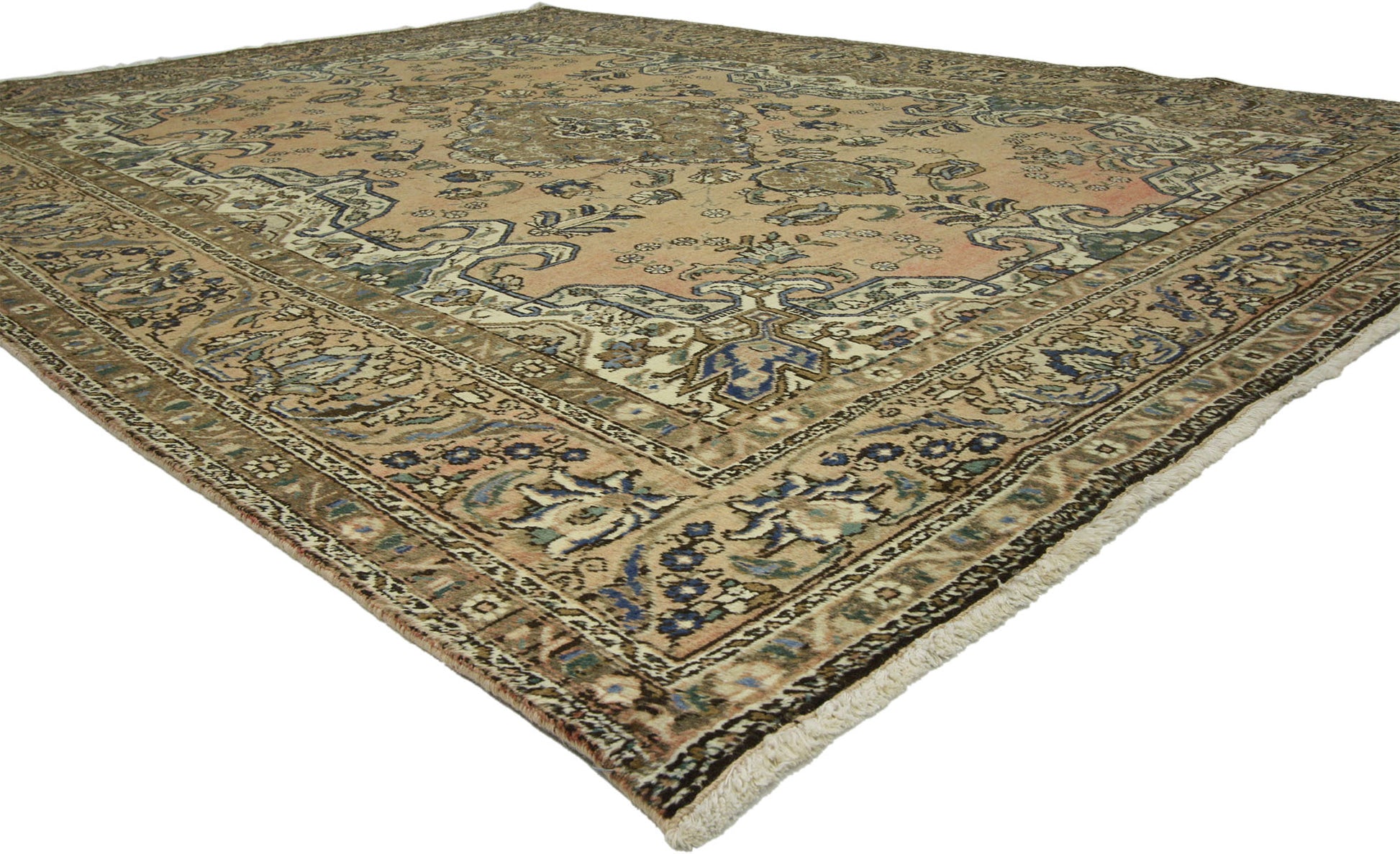 8 x 10 Vintage Persian Tabriz Rug 76435