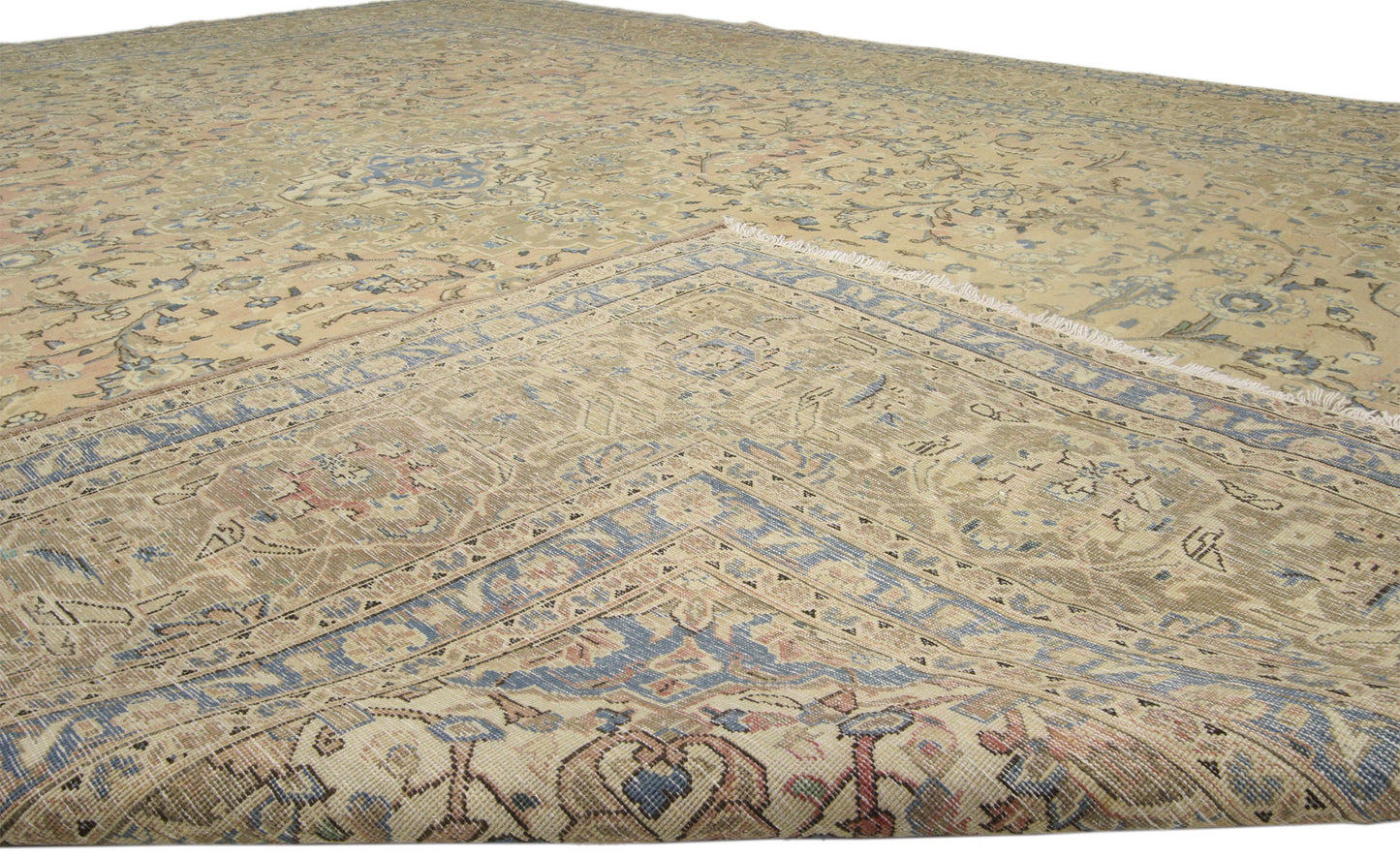 10 x 13 Vintage Kashan Rug 76436