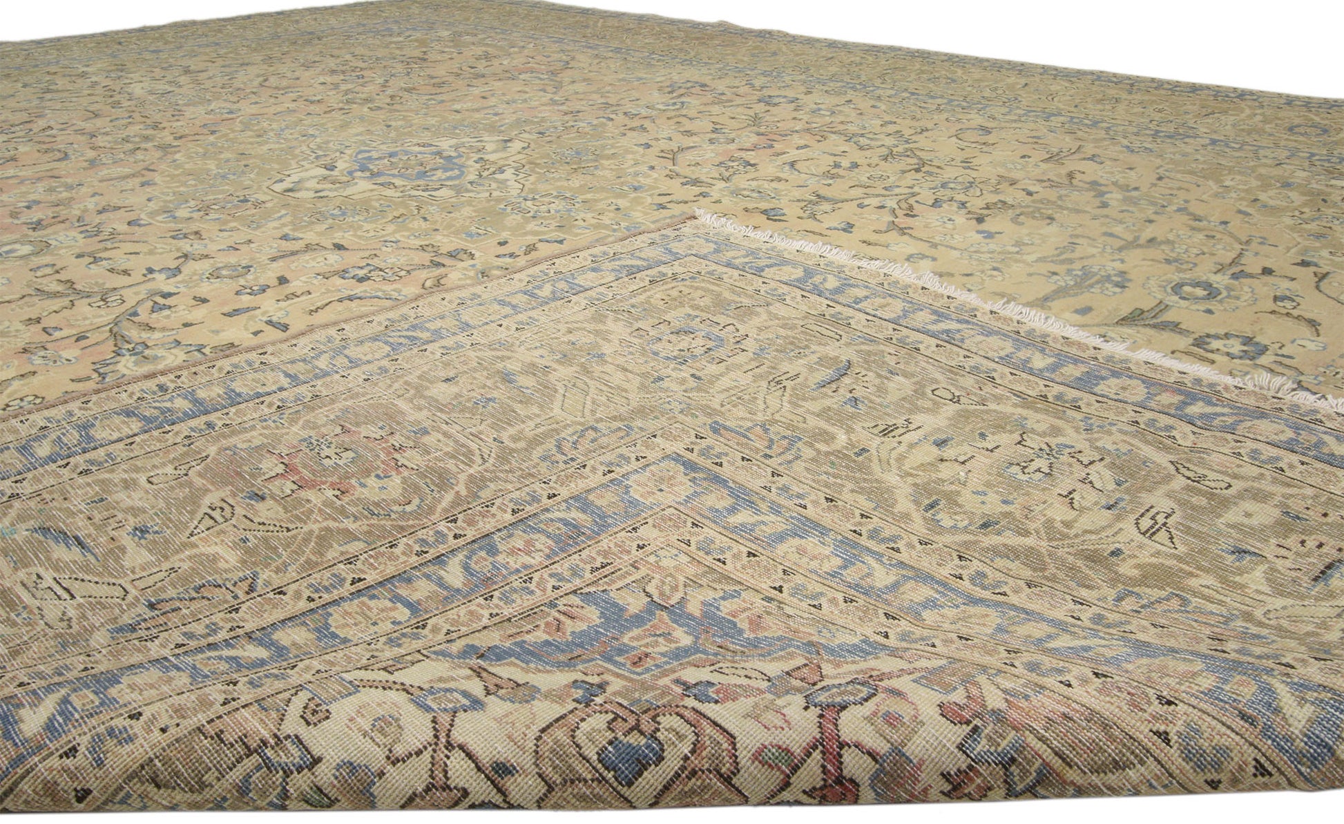 10 x 13 Vintage Kashan Rug 76436